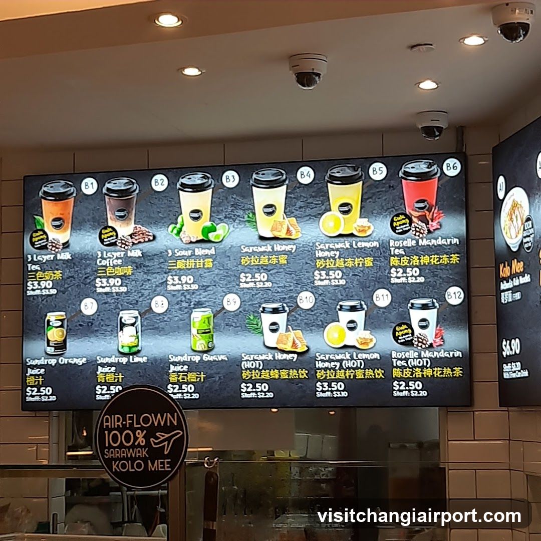 Sarawak Kolo Mee Menu Board