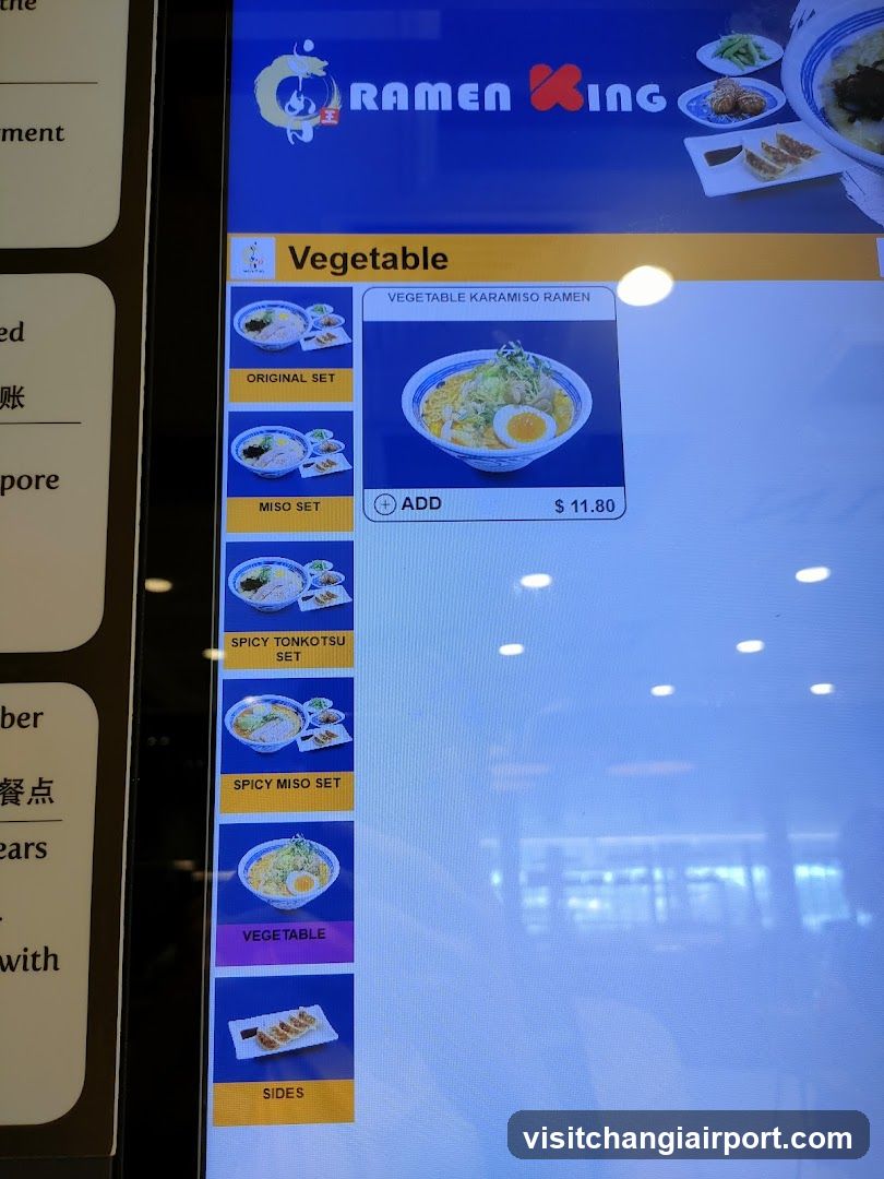 Ramen King Menu Display