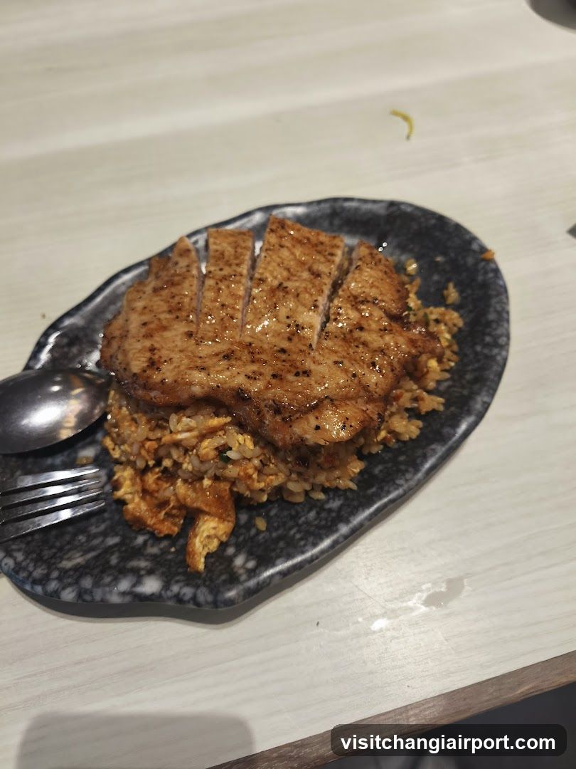 Sliced Meat with Fried Rice