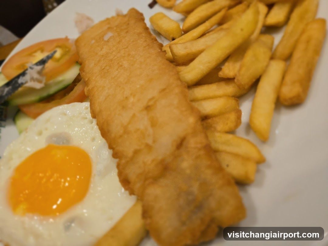 Fish and Chips with Fried Egg