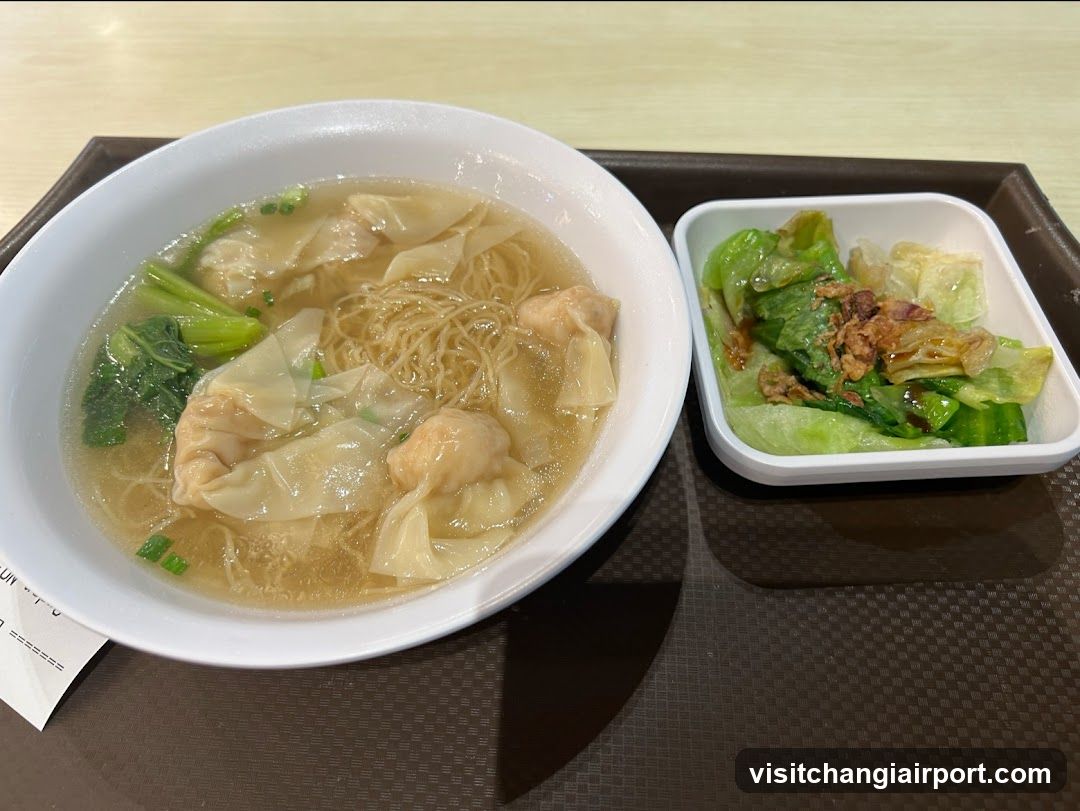 Wonton Noodle Soup with Side Dish