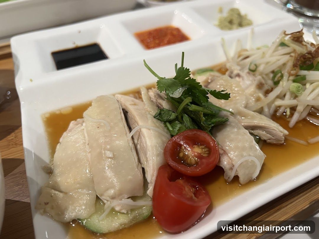 Hainanese Chicken Rice with Sauces