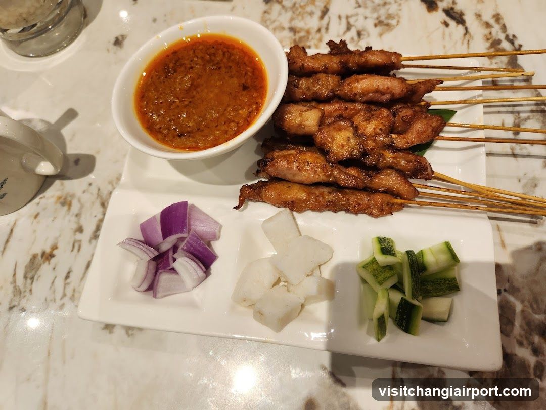 Sate Ayam with Side Dishes