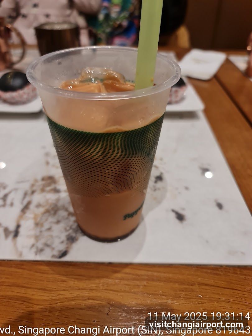Iced Coffee Drink at Singapore Changi Airport