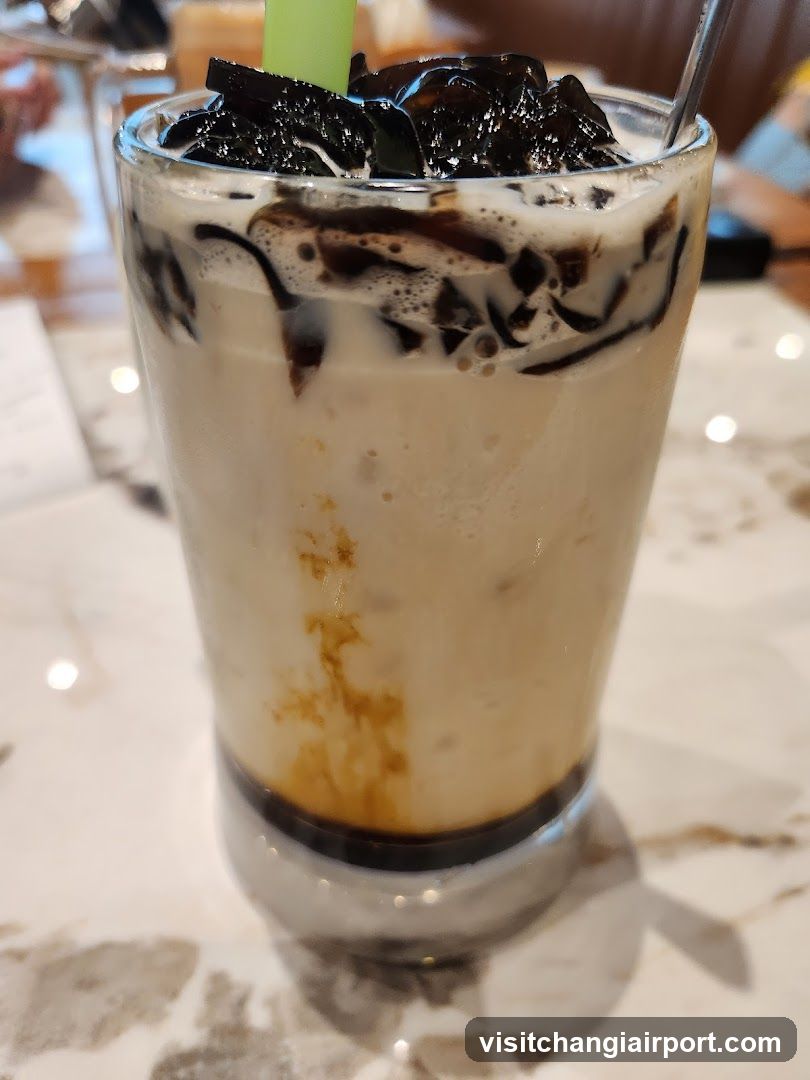 Iced Coffee with Jelly Topping