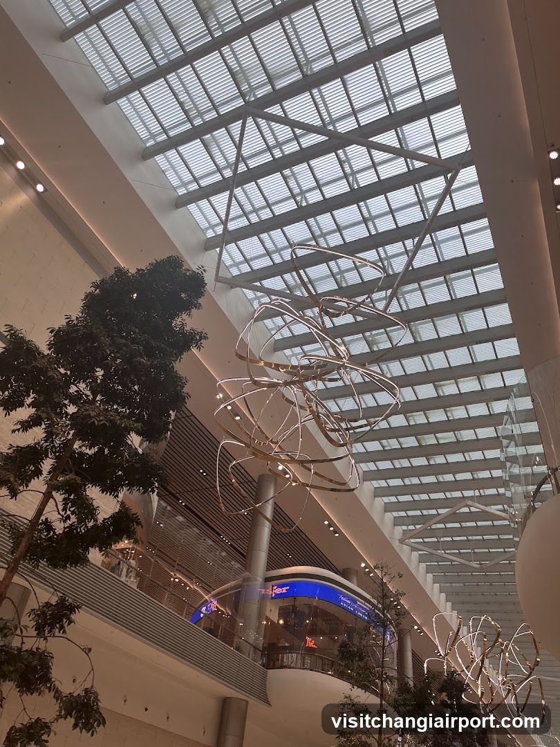 Interior of a modern shopping mall or atrium