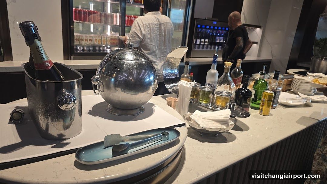 Beverage and Food Buffet Setup