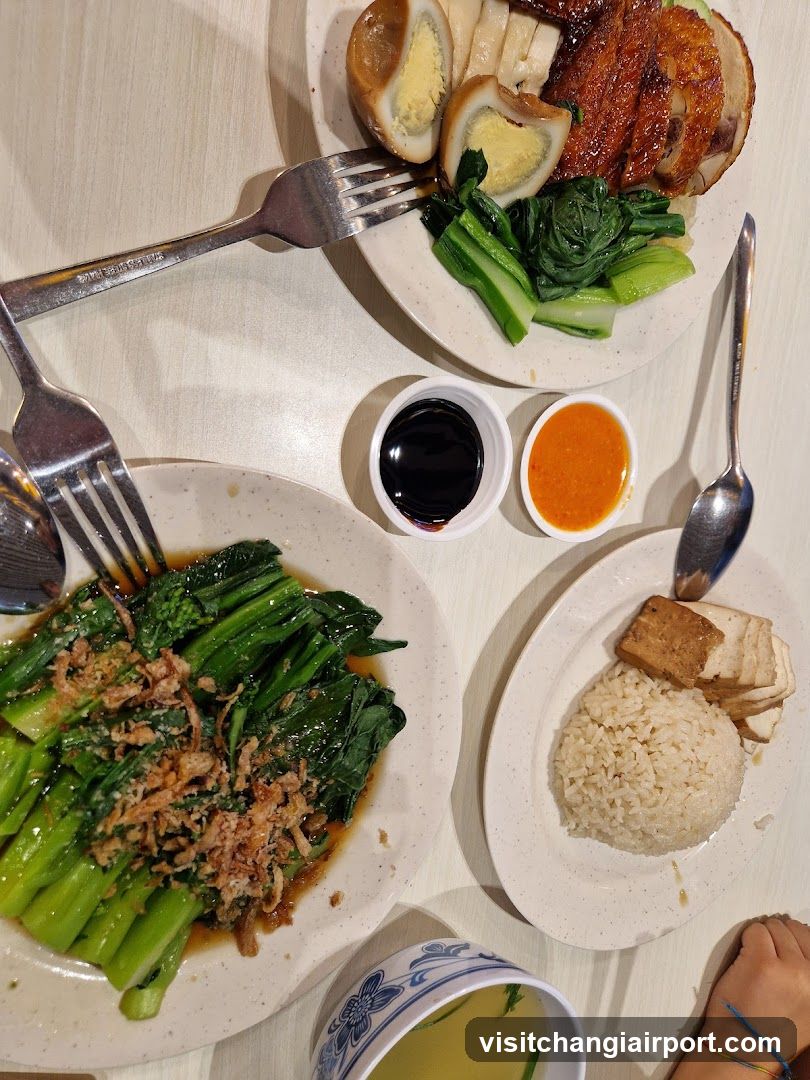 Food Spread with Rice and Vegetables