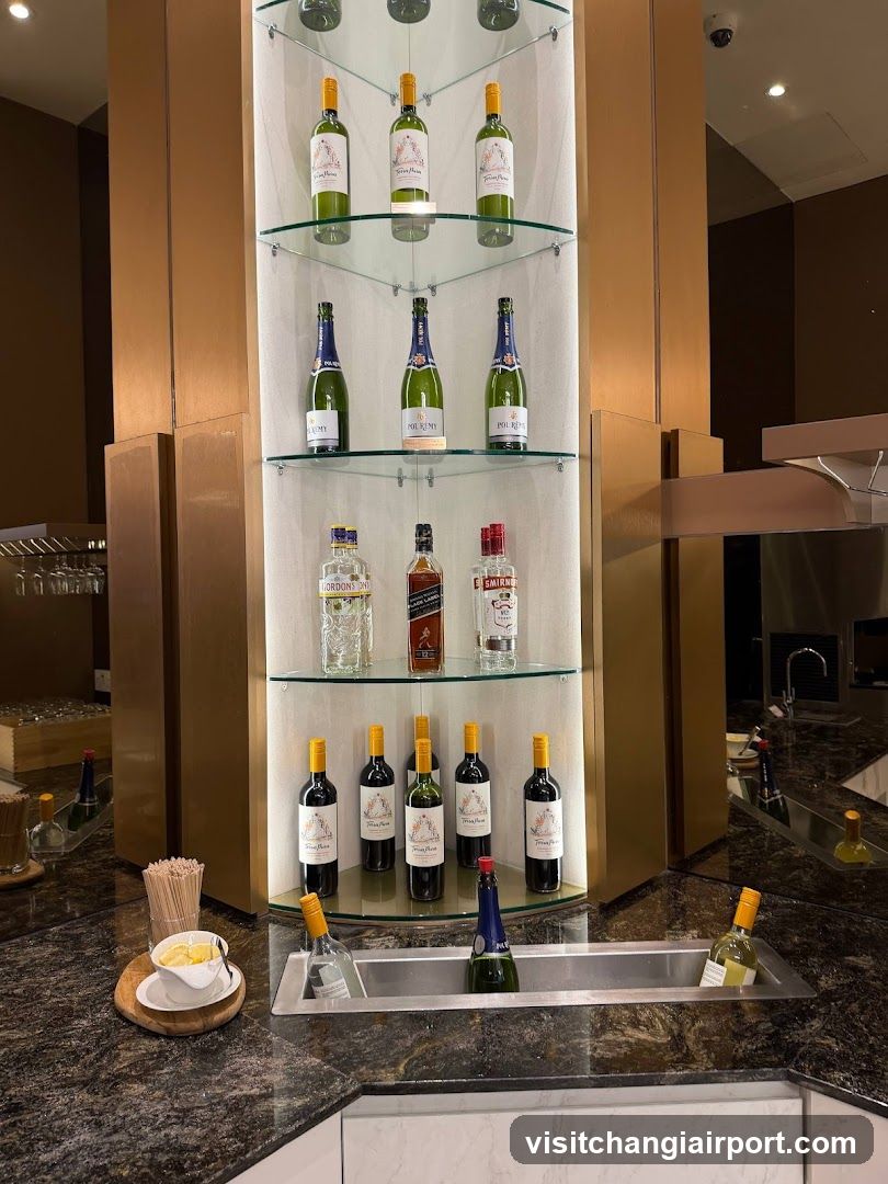 Bottle Display and Bar Area