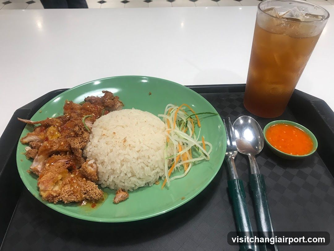 Chicken Rice Meal with Drink