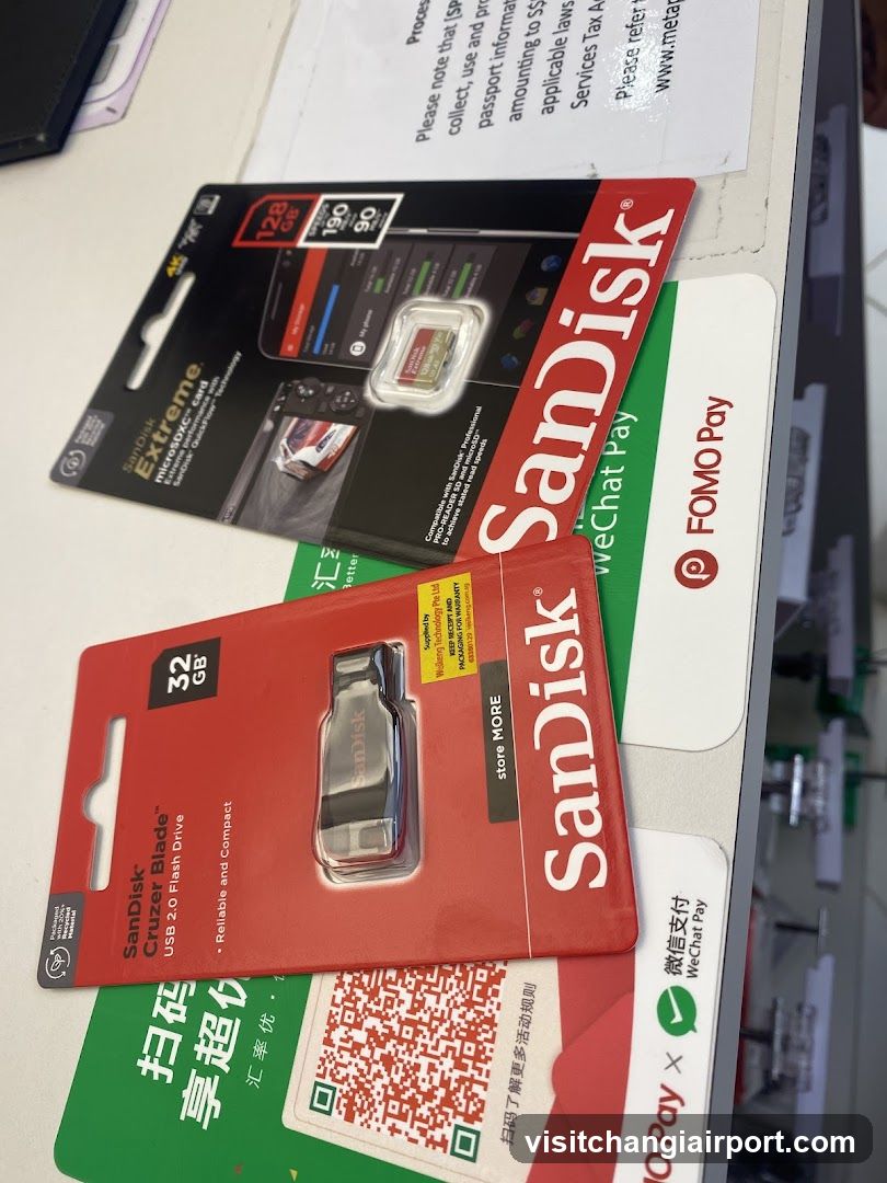 SanDisk Flash Drive and Payment Cards