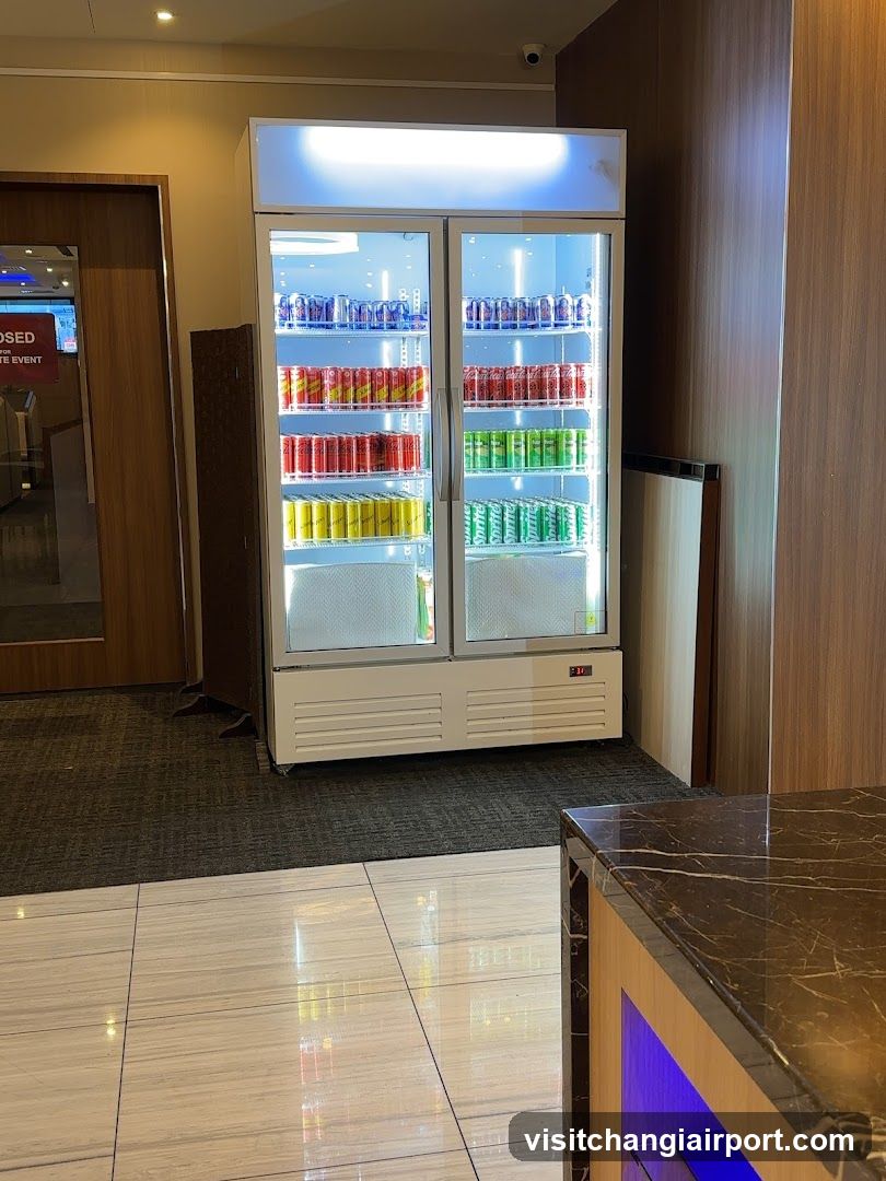 Refrigerated Beverage Display in Lobby