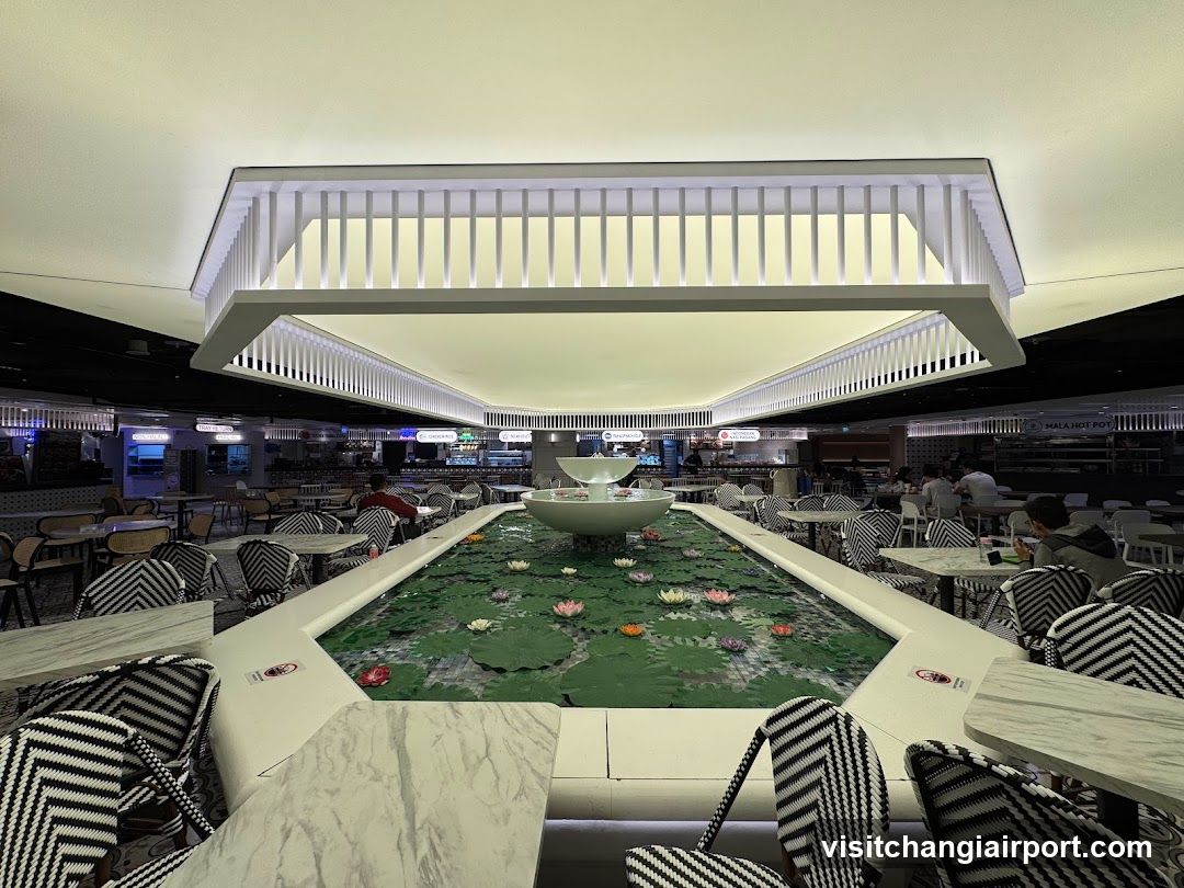 Indoor Dining Area with Water Feature
