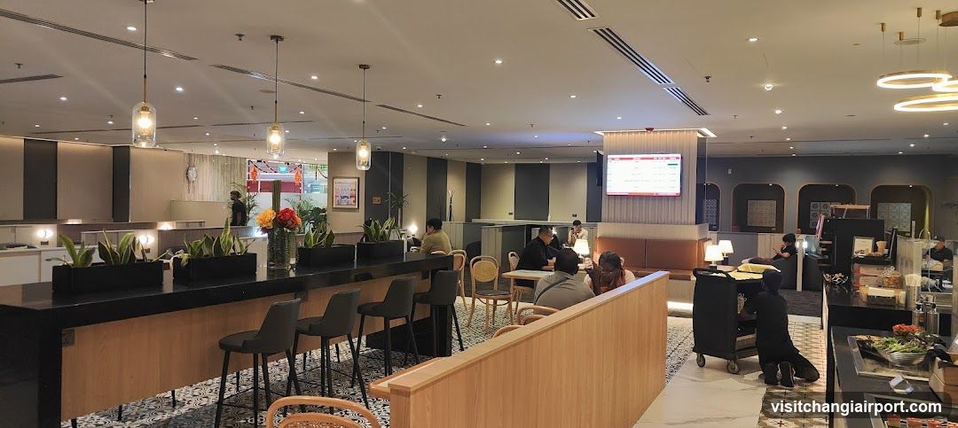Modern Restaurant Interior with Dining Area and Bar Section