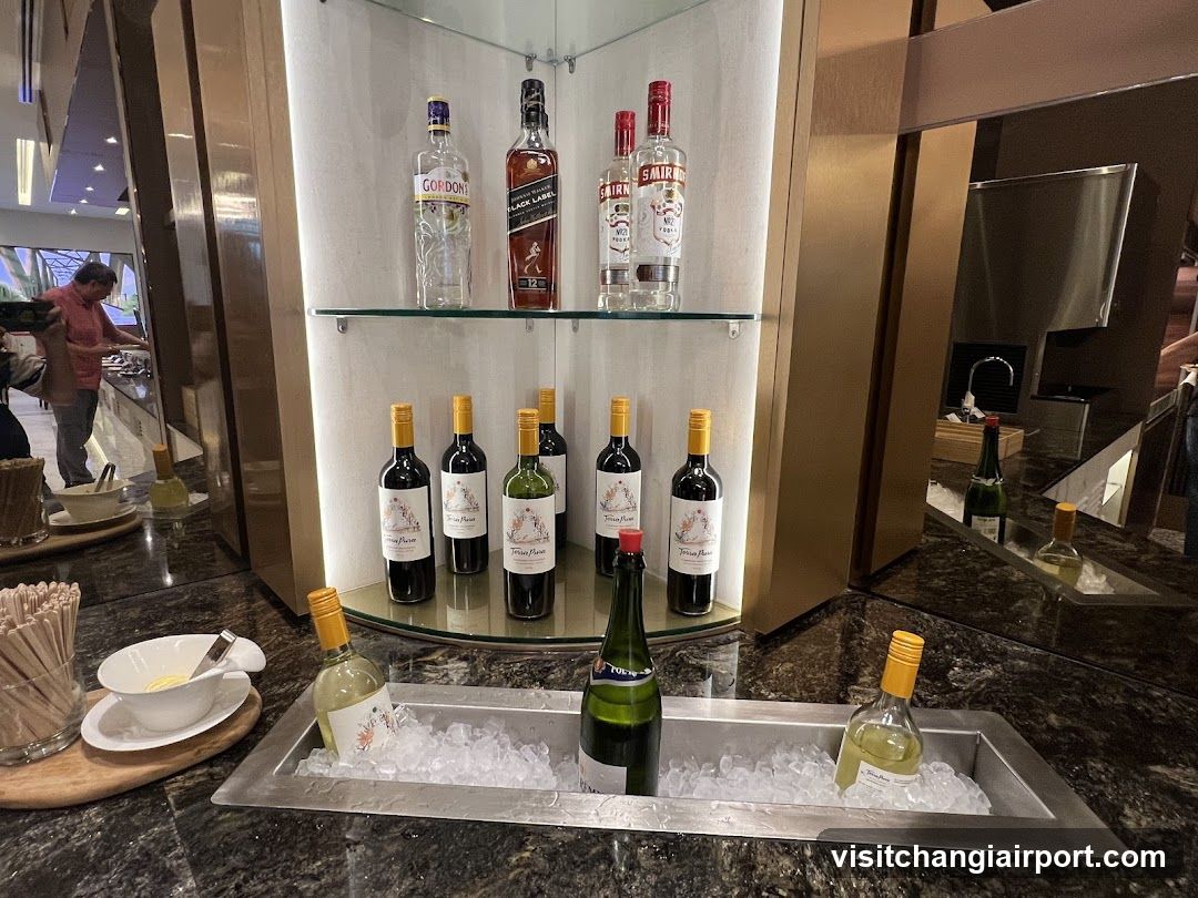 Bar Display with Bottles and Ice Bin