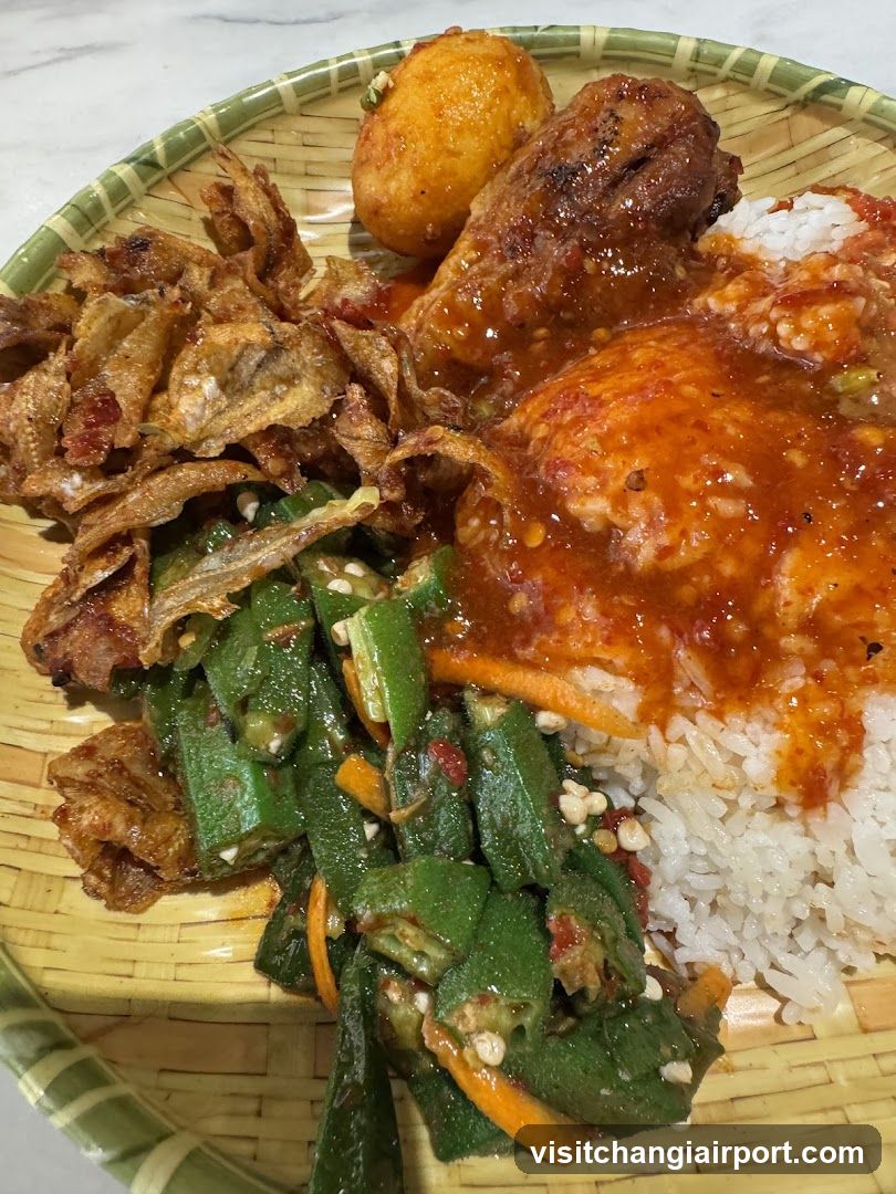 Rice Plate with Fried Items and Vegetables