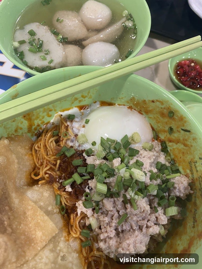 Noodle Bowl with Fish Balls and Egg