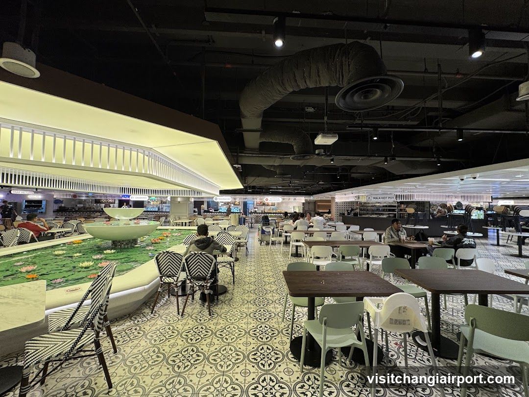 Restaurant Interior with Water Feature