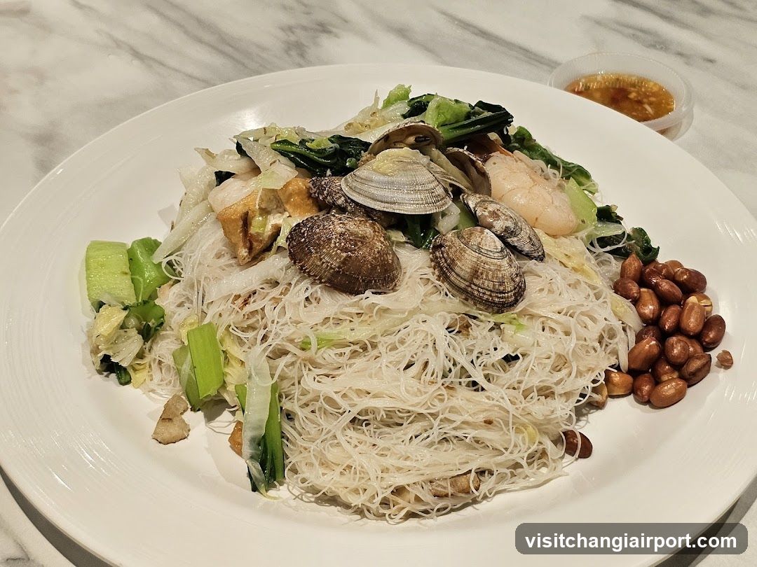 Seafood Noodle Dish with Clams and Peanuts