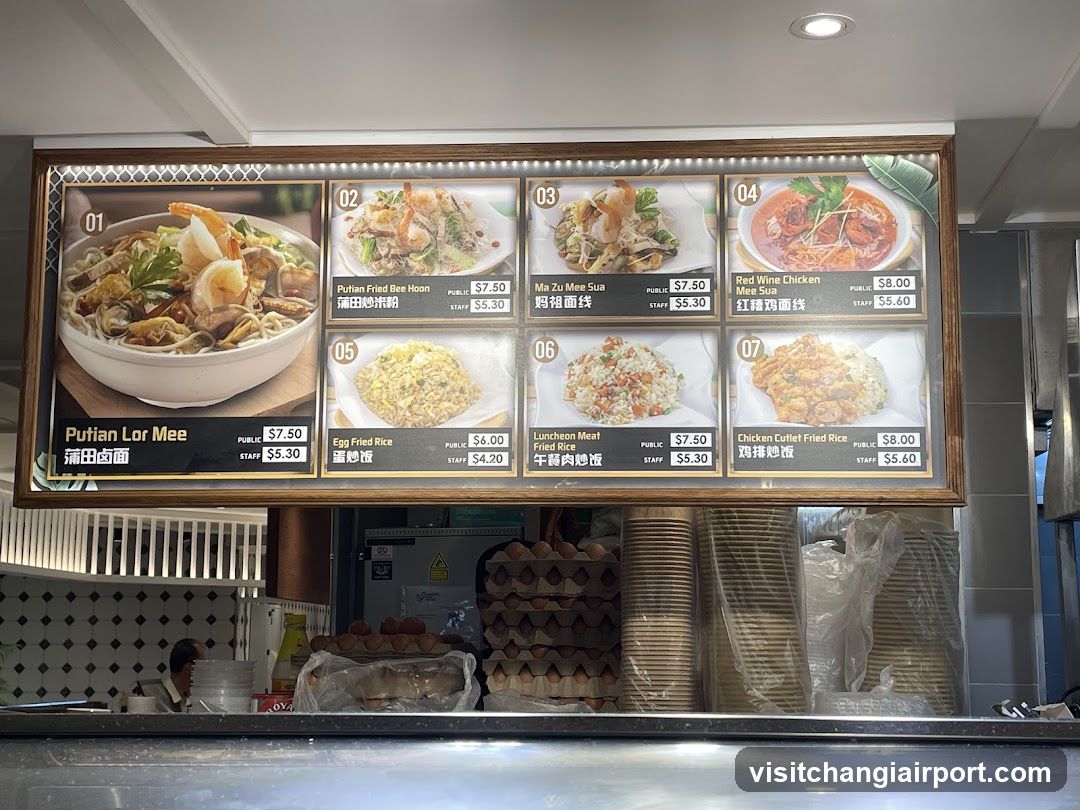 Putian Lor Mee Menu Board