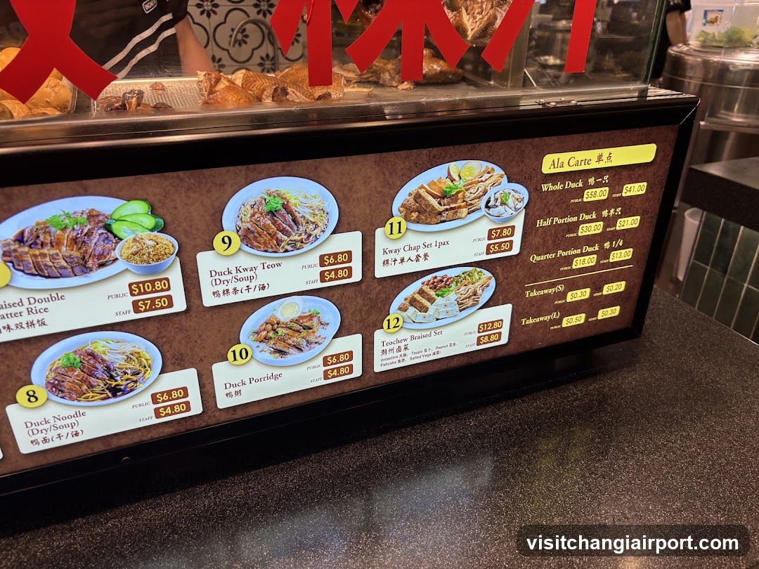 Duck Noodle & Rice Menu Board
