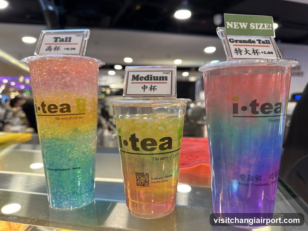 i-tea bubble tea display