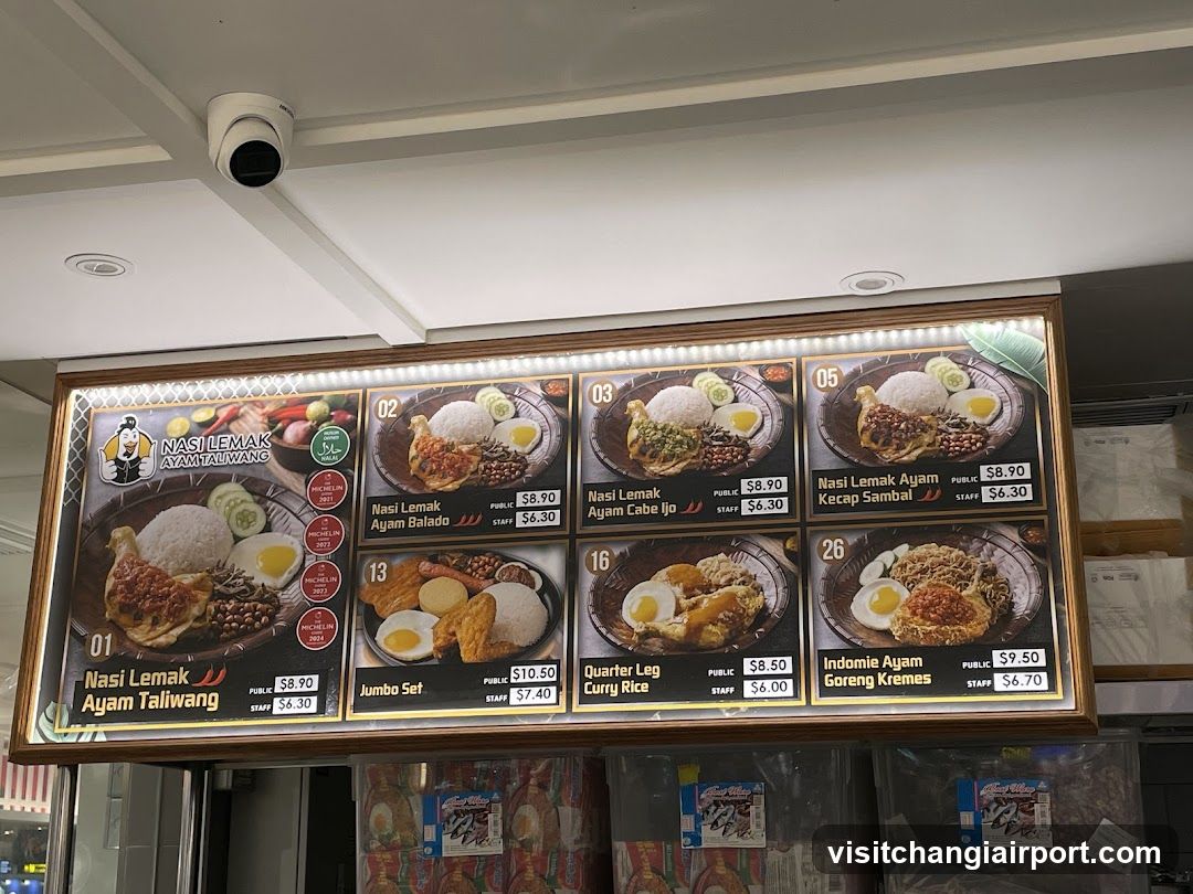 Nasi Lemak Ayam Taliwang Menu Board