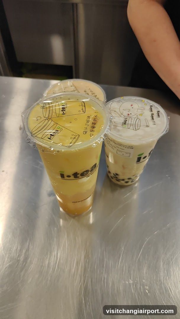 Boba Tea Cups on Stainless Table