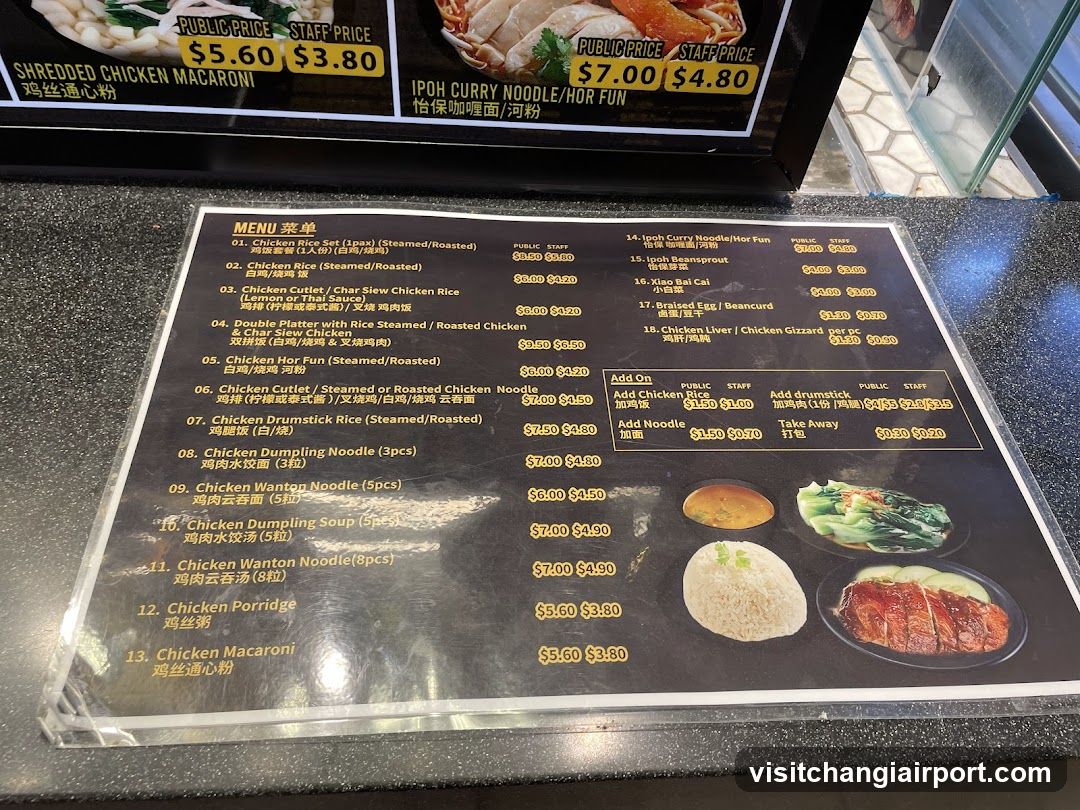 Chicken Rice & Noodle Menu Board