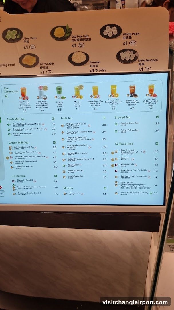 Boba Tea Menu Board