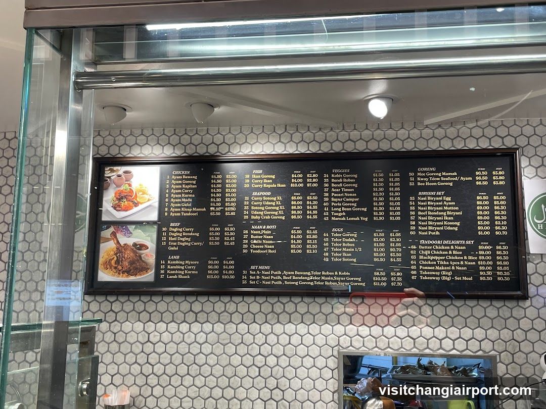 Indonesian Restaurant Menu Board