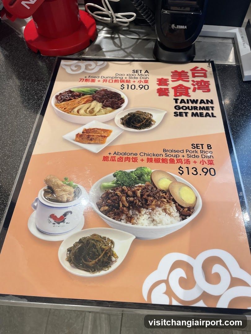 Taiwan Gourmet Set Meal Menu