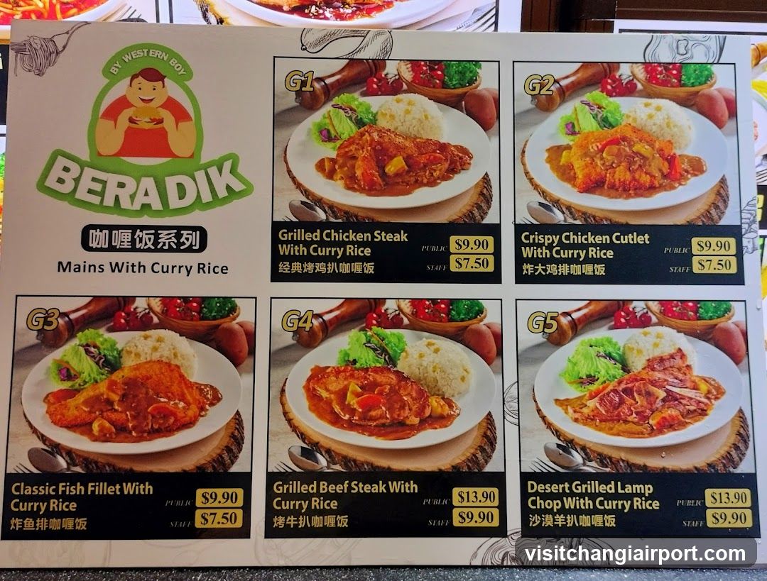 Bera Dik Curry Rice Menu