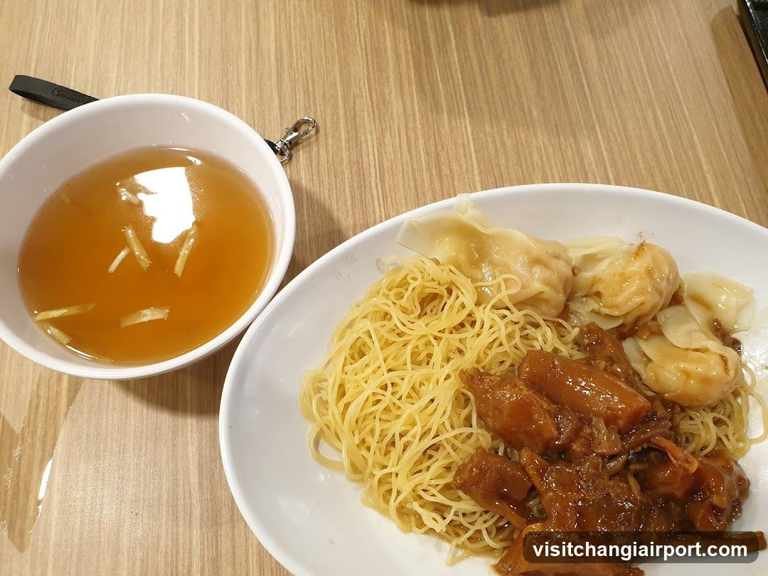 Noodle and Dumpling Meal with Soup