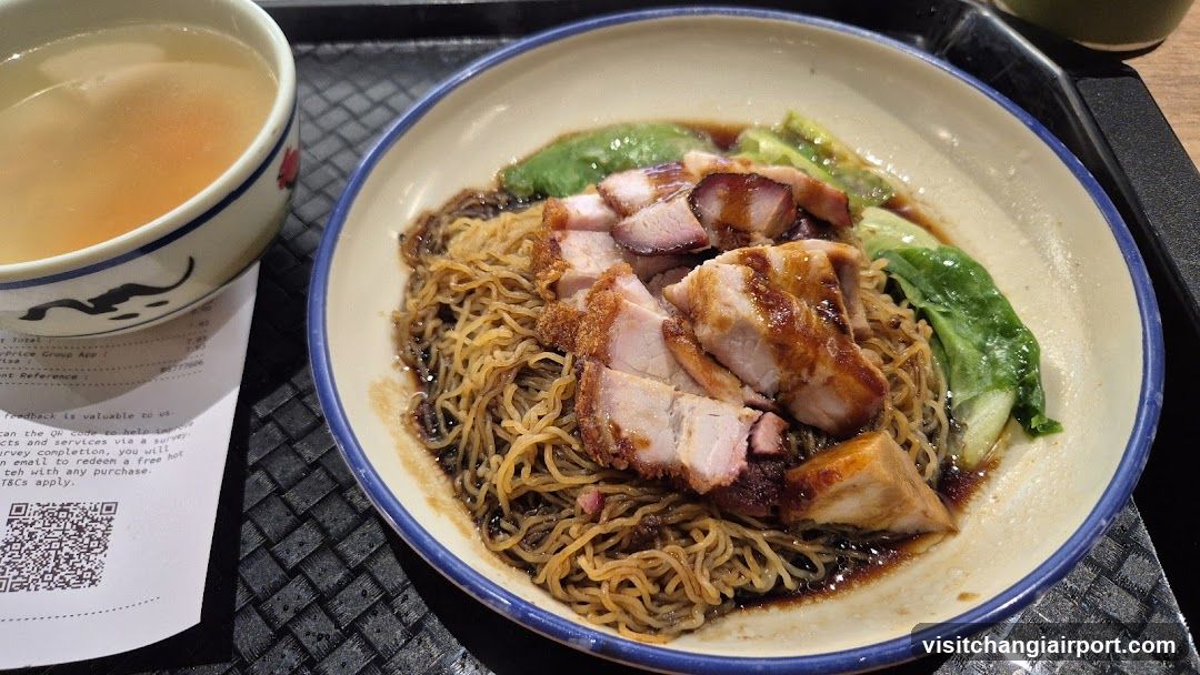 Noodle Bowl with Roast Pork and Broccoli