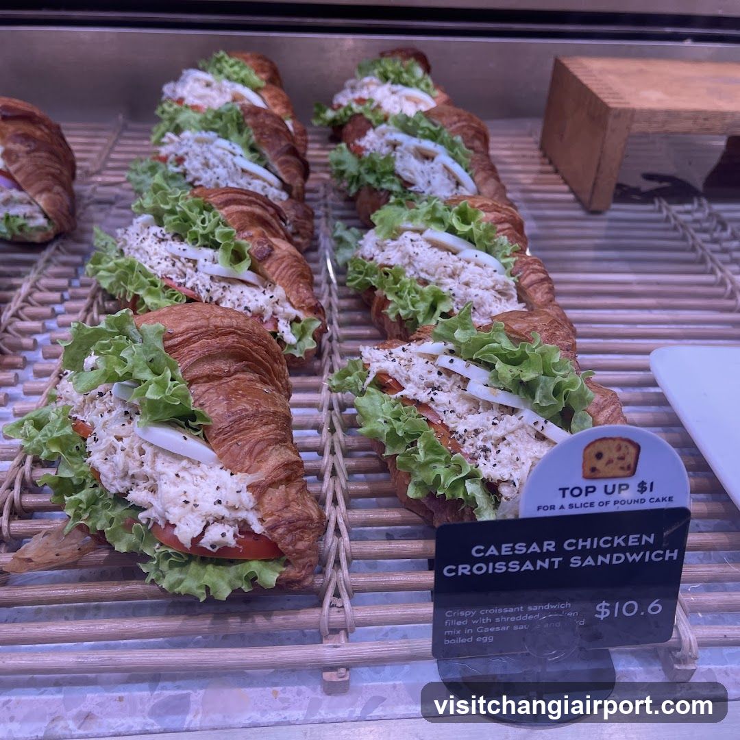 Caesar Chicken Croissant Sandwich Display