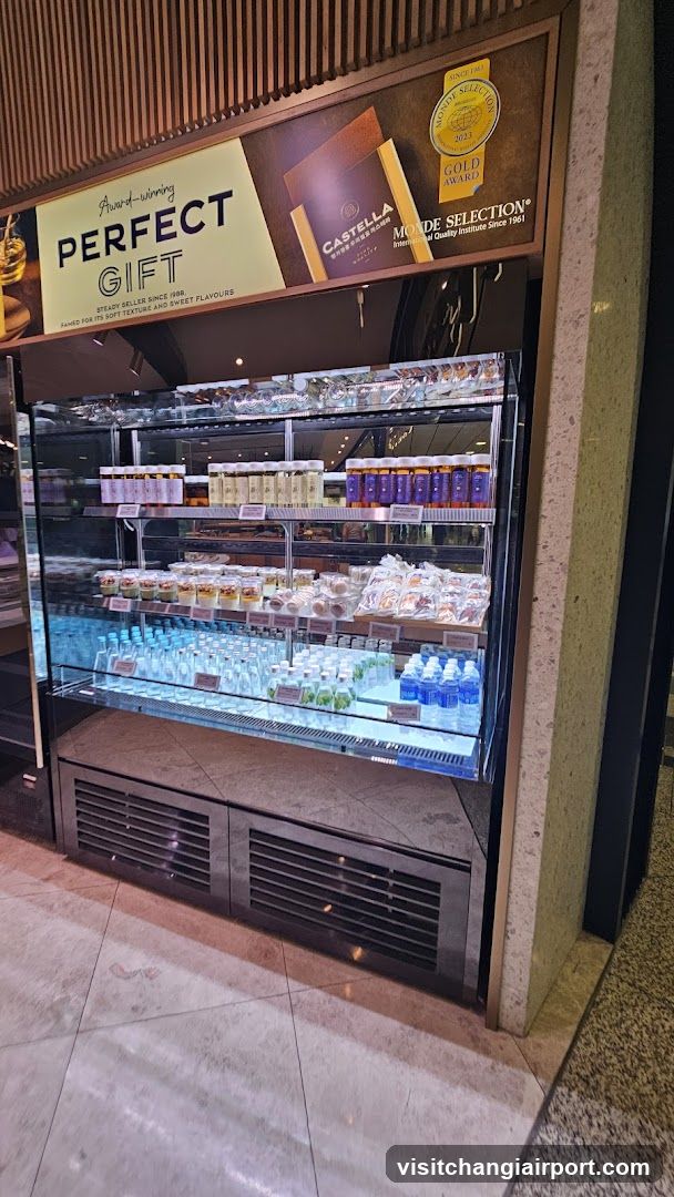 Cooler Display with Castella Advertisement