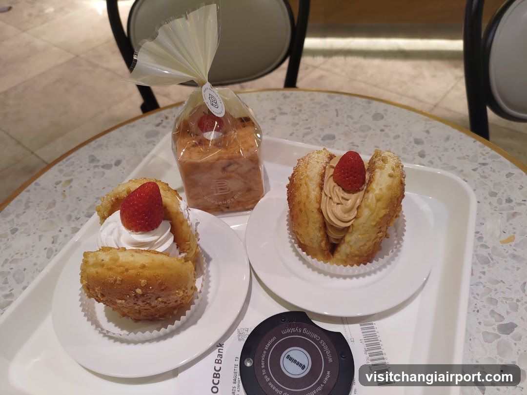 Dessert Tray with Pastries and Drink