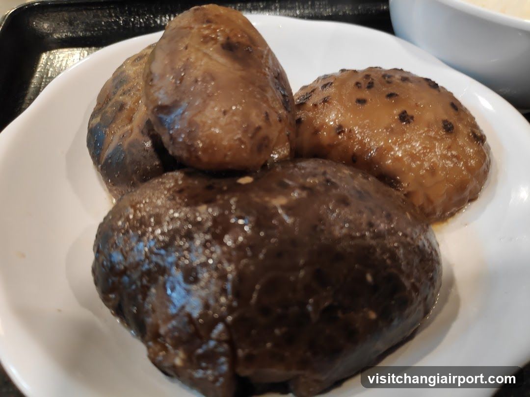 Braised Mushrooms on a Plate