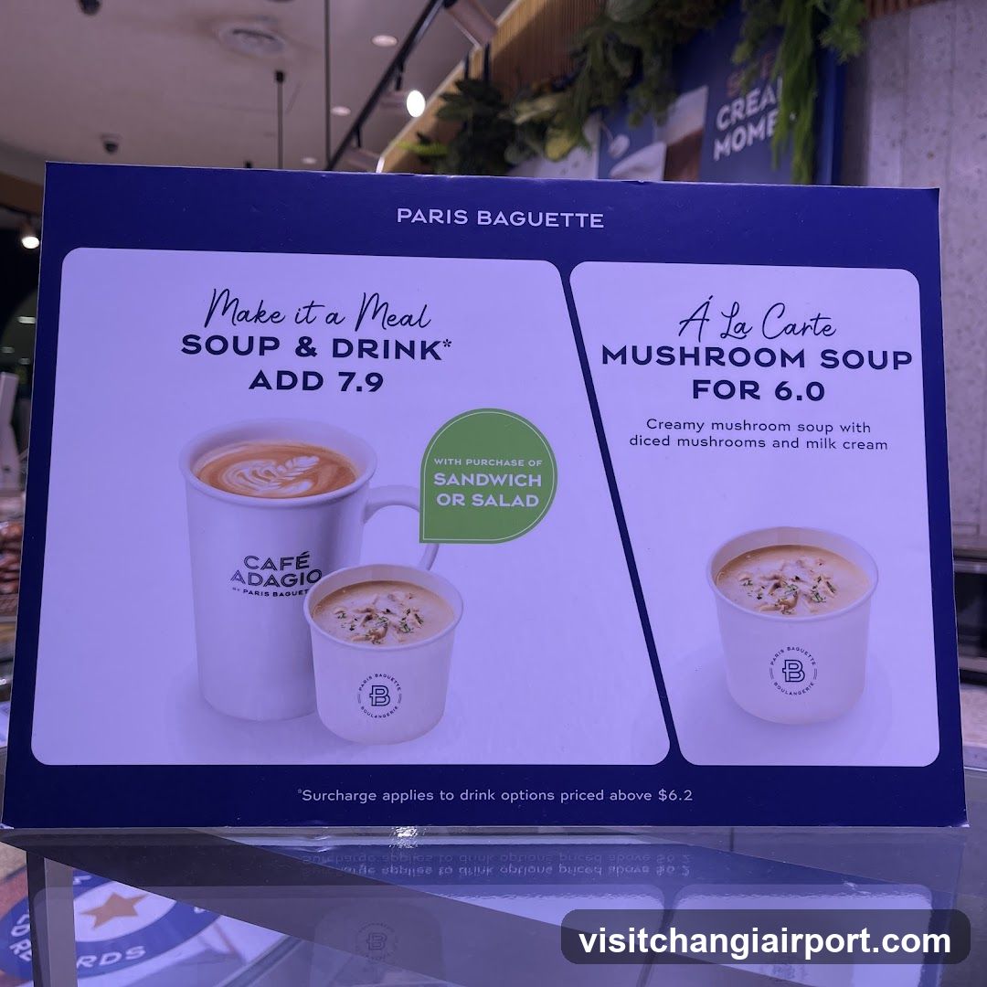 Paris Baguette Soup & Drink Menu
