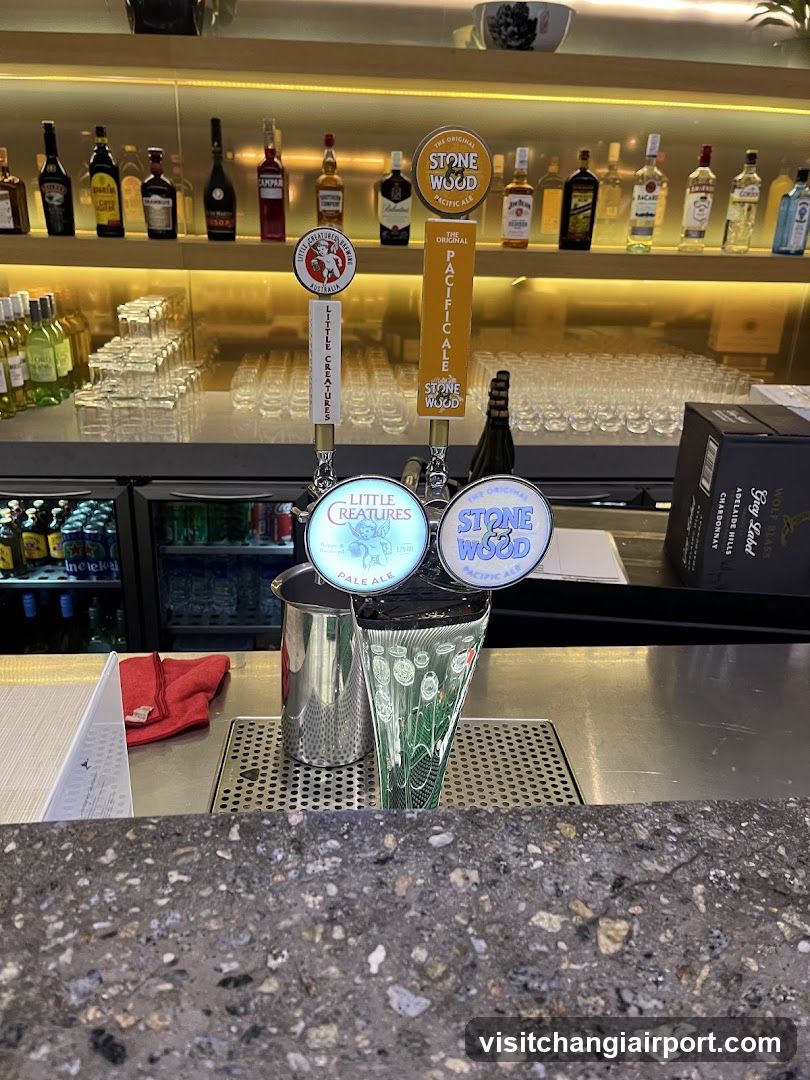 Bar Interior with Beer Taps and Bottles