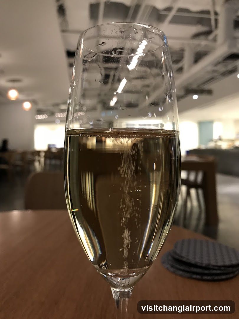 Champagne Glass in Interior Setting