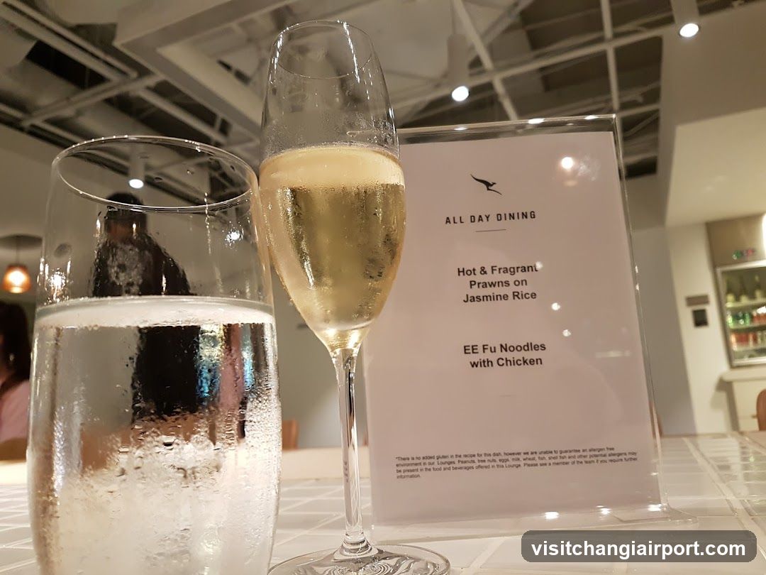 Dining Table with Drinks and Menu Card