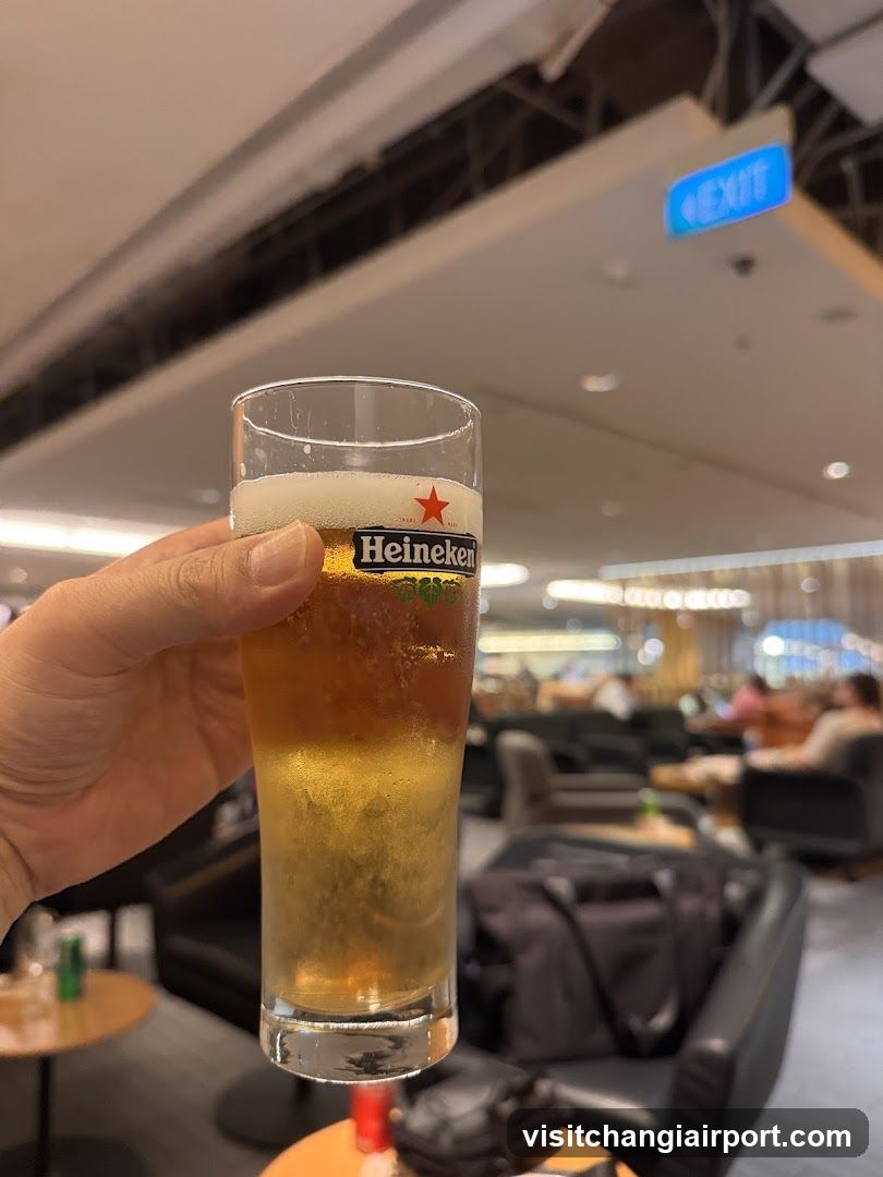 Heineken Beer in Airport Lounge