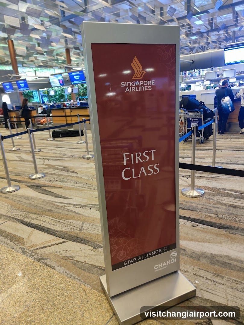 Singapore Airlines First Class Signage