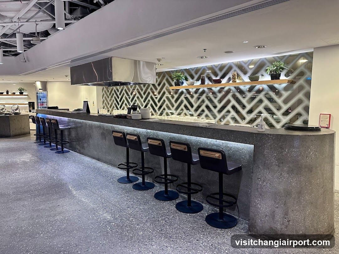 Modern Bar Interior with Concrete Design