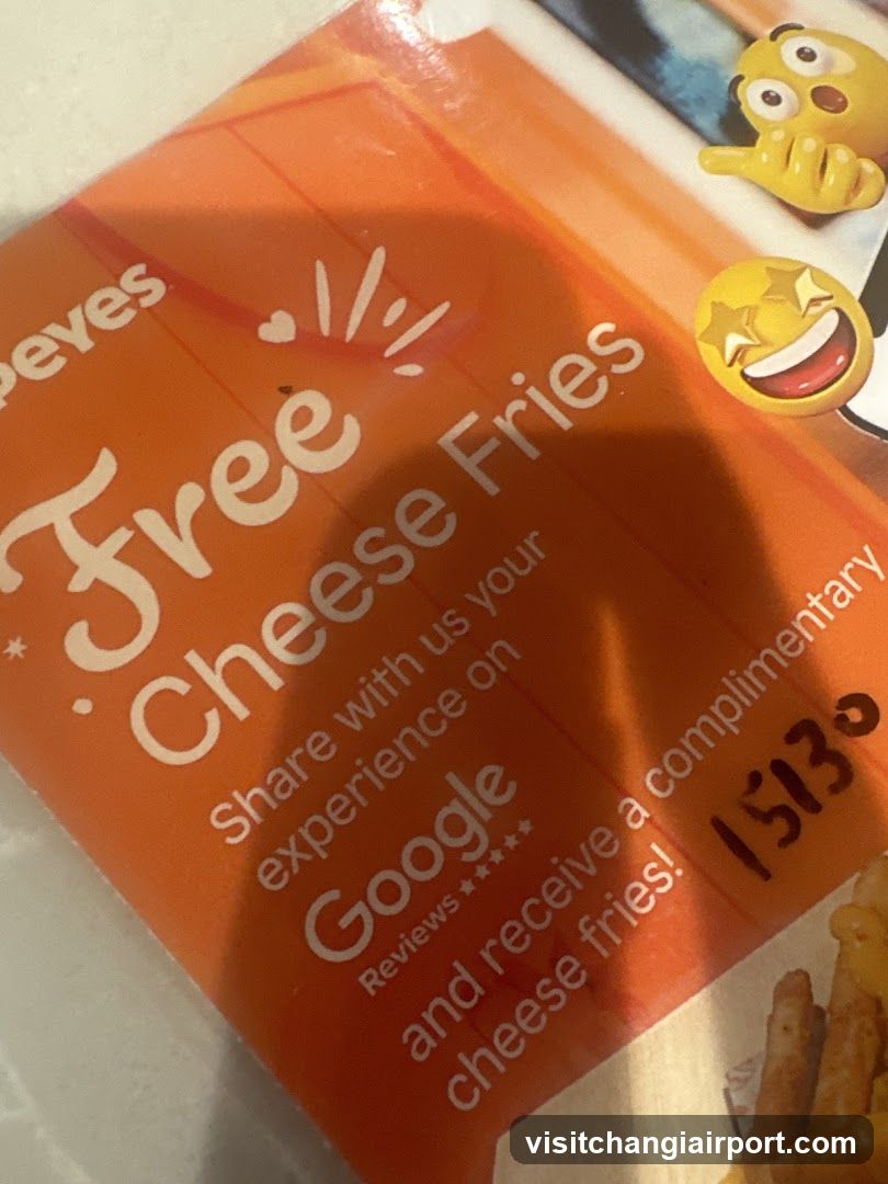 Free Cheese Fries Promo Card