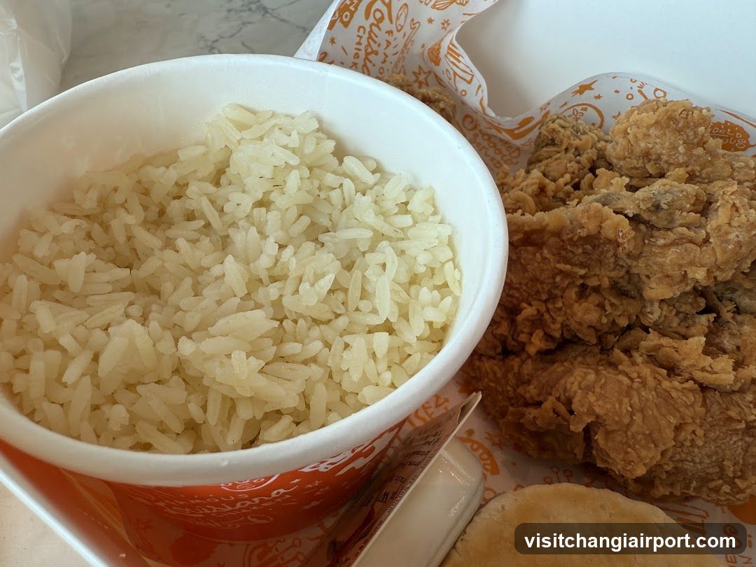 Fried Chicken and Rice Meal