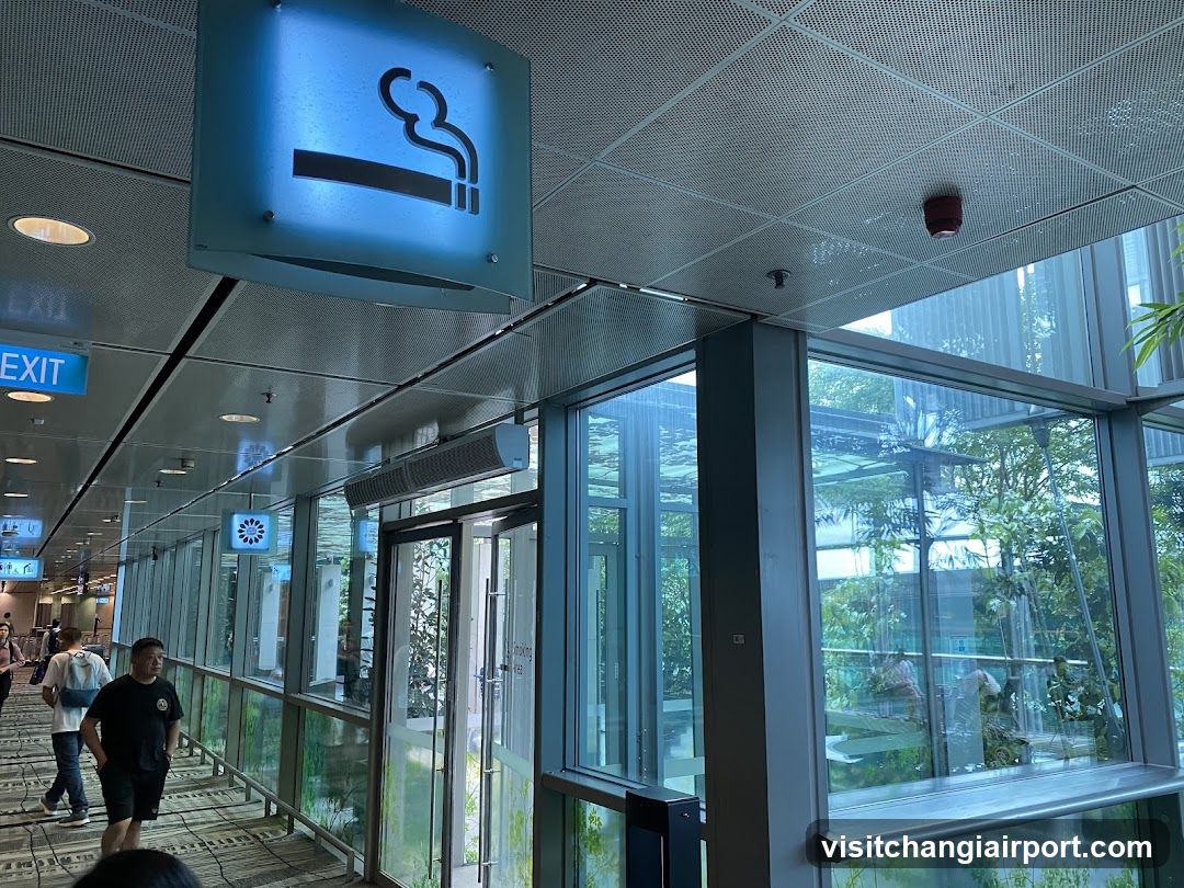 Smoking Area Sign in Airport Terminal