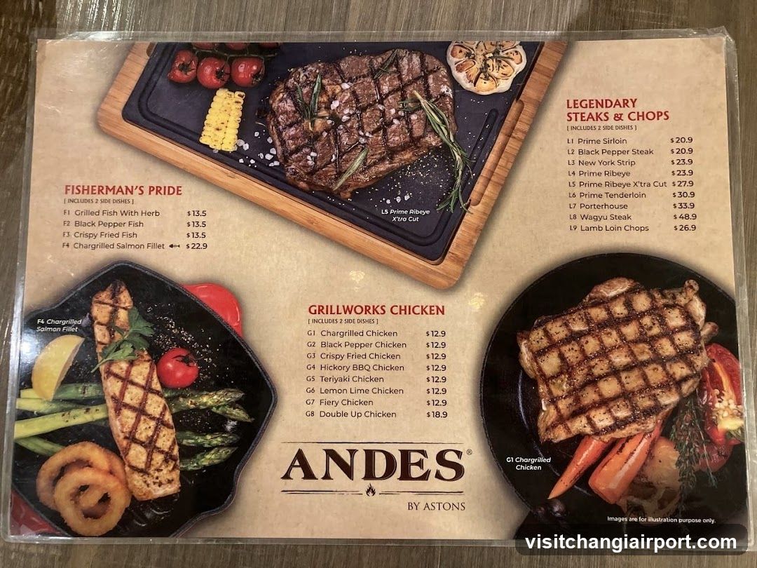 Andes by Astons Menu